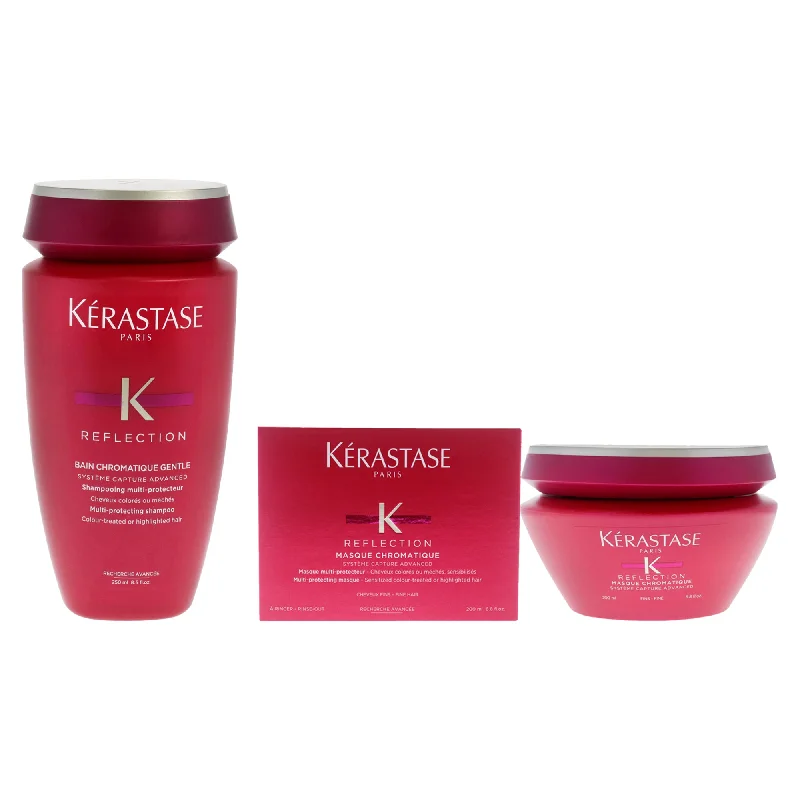 Kerastase Reflection Bain and Masque Chromatique Multi-Protecting Shampoo Fine Hair Kit by Kerastase - 2 Pc Kit 8.5oz Shampoo, 6.8oz Masque