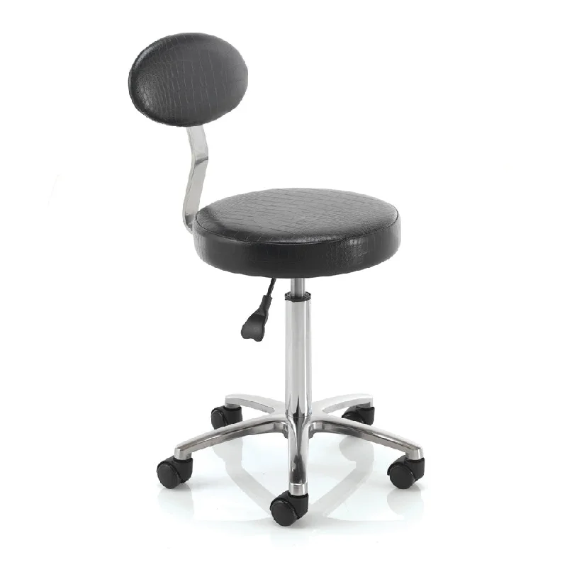 REM Cutting Stool With Backrest - Black