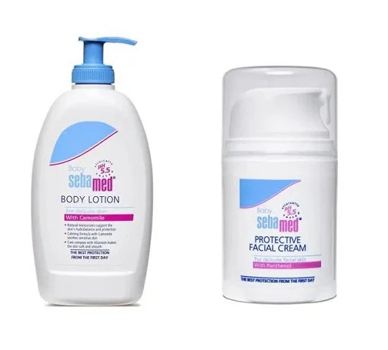 Sebamed Baby Lotion, 400ml & Baby Protective Facial Cream (50ml) Combo